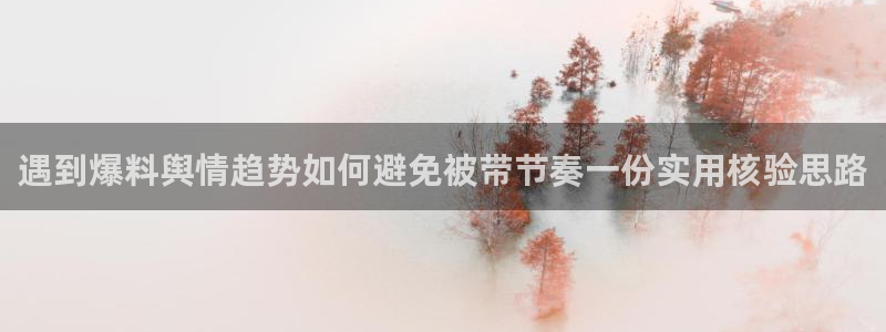 黑料网络资讯:遇到爆料舆情趋势如何避免被带节奏一份实用核验思路